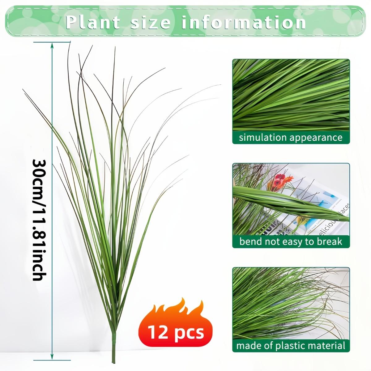 

12 шт. Искусственная луковая трава - Подходит для внутреннего и наружного украшения, для дома, сада, офиса, свадьбы, фотосъемки в отеле и оформления мероприятий 30cm/11.81inch