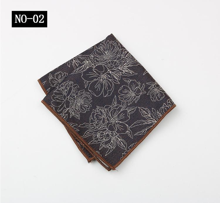 Pattern Chest Towel Men'S Suit Gentleman Wedding Red High-End High-Density Small Square Towel Handkerchief Banquet Host Pocket Towel