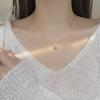 Zhongying Jewelry Elegant Luck Bead Circle Necklace - Exquisite Light Luxury Collarbone Chain for Women