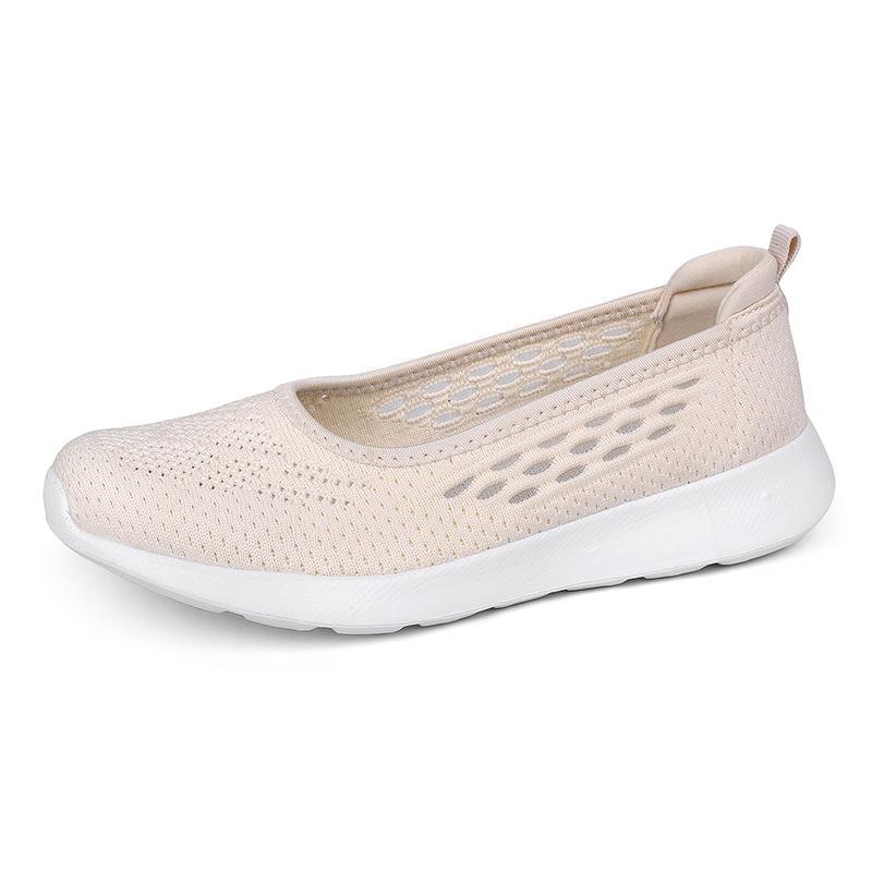 Summer Mother Shoes Breathable Mesh Hollow Elderly Shoes Women's Non-slip Old Beijing Cloth Shoes Soft Sole Middle-aged and Elderly Walking Shoes