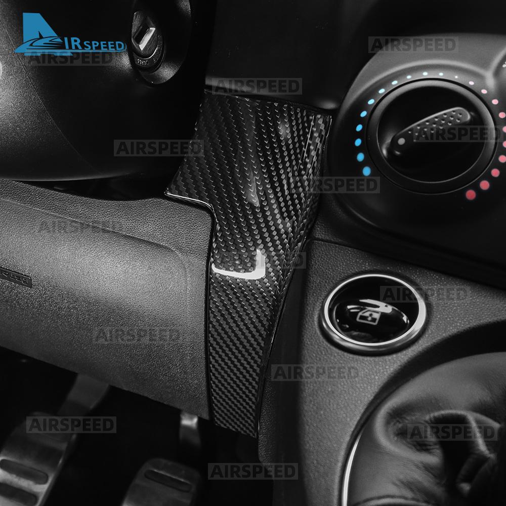 Real Dry Hard Carbon Fiber For Abarth 595/695/595C/695C Fiat 500/500c 2016-2024 Fiat 500e 12-19 Car Cab Dashboard Under Panel