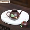 191ml Antique Yixing Purple Clay Teapots Handmade Fish Fun Autumn Water Pot Raw Ore Mud Tea Maker Kettle Zisha Tea Set Supplies
