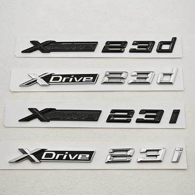 3D ABS Stylizacja Samochodu Logo XDrive 23i X Drive 23d Emblemat Tylnej Klapy Boczny Błotnik Naklejki Do X1 X2 X3 Akcesoria Zewnętrzne