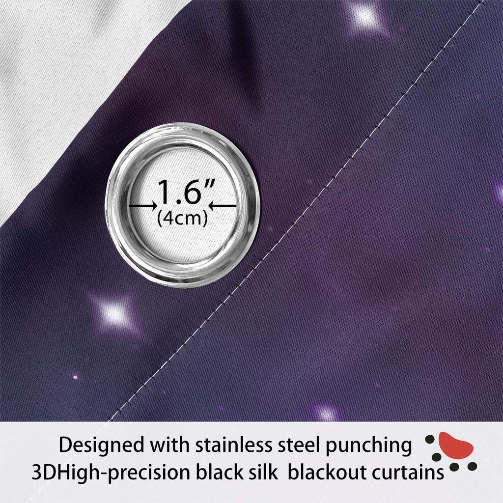 2 Pieces of Dreamcatcher Starry Sky Pattern Printed Curtains, Decorating Bedrooms, Living Rooms, and Game Rooms