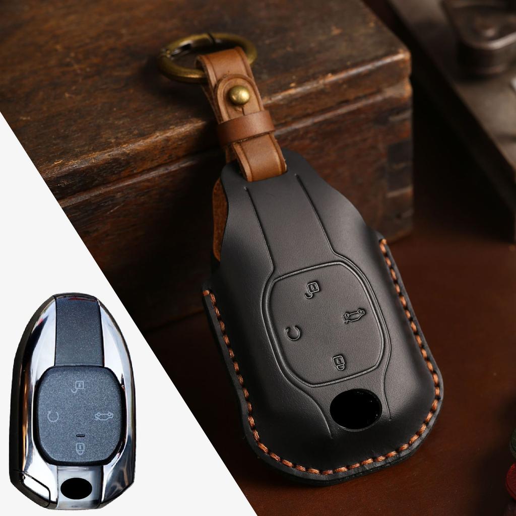 4 5 Bottons Leatehr Auto Key Fob Cover Case Key Ring Fit For - Gac Trumpchi M8 Gm8 Empow J11 J12 J13 J14 J15 J16 Gs8 Auto Accessories
