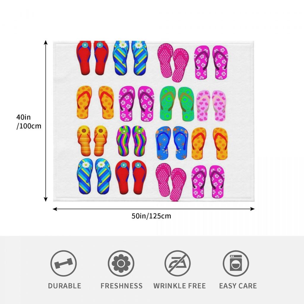Summer Flip-Flops Throw Blanket Thermal Soft Luxury Brand Tourist Loose Sleeping Bag Blankets