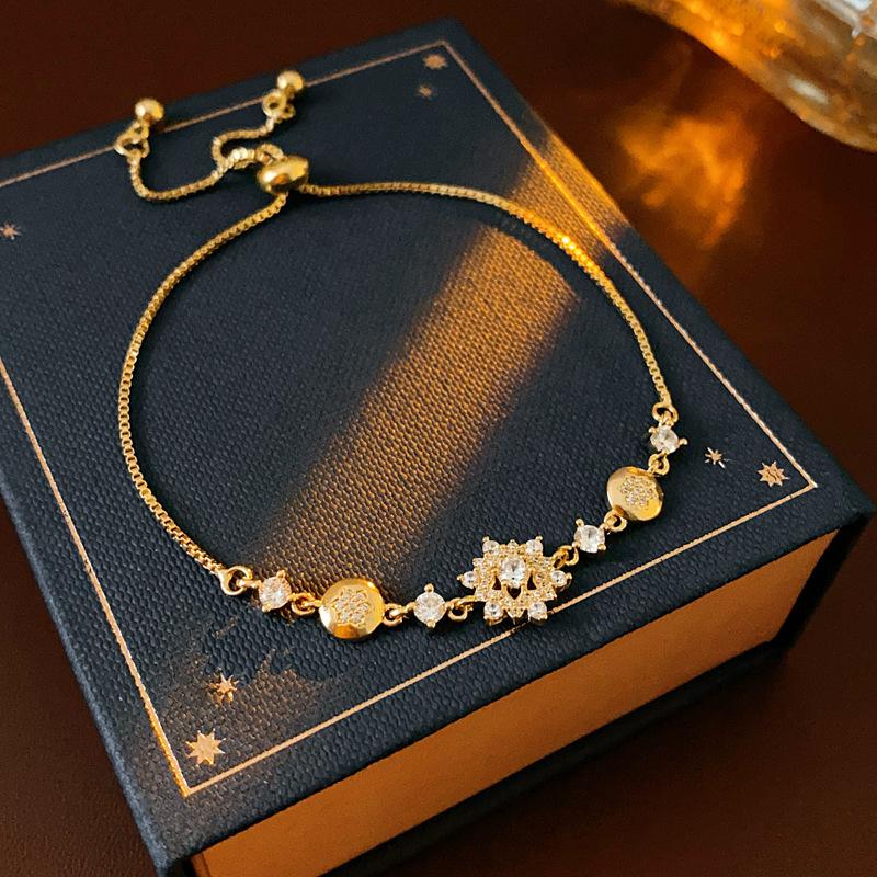 Elegant Zircon Gourd Patchwork Bracelet - Versatile Light Luxury Accessory