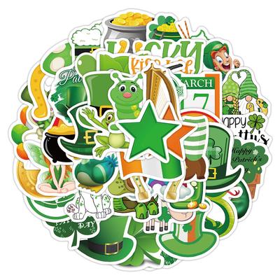 50 Pieces of St. Pa’s Day Graffiti Stickers Car Mobile Phone Computer Suitcase Decoration Stickers Waterproof Creative Hand Note Stickers