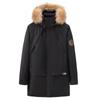 Winter Men's Business Casual Hooded Down Jacket, Loose, Plus Size, Keep Warm, Epaulettes, Printing