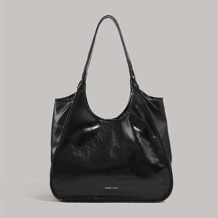 

2025 New Vintage Underarm Bag for Women, Large Capacity Tote Bag, Commuting Bag for Class, Fashionable Versatile Shoulder Bag чёрный