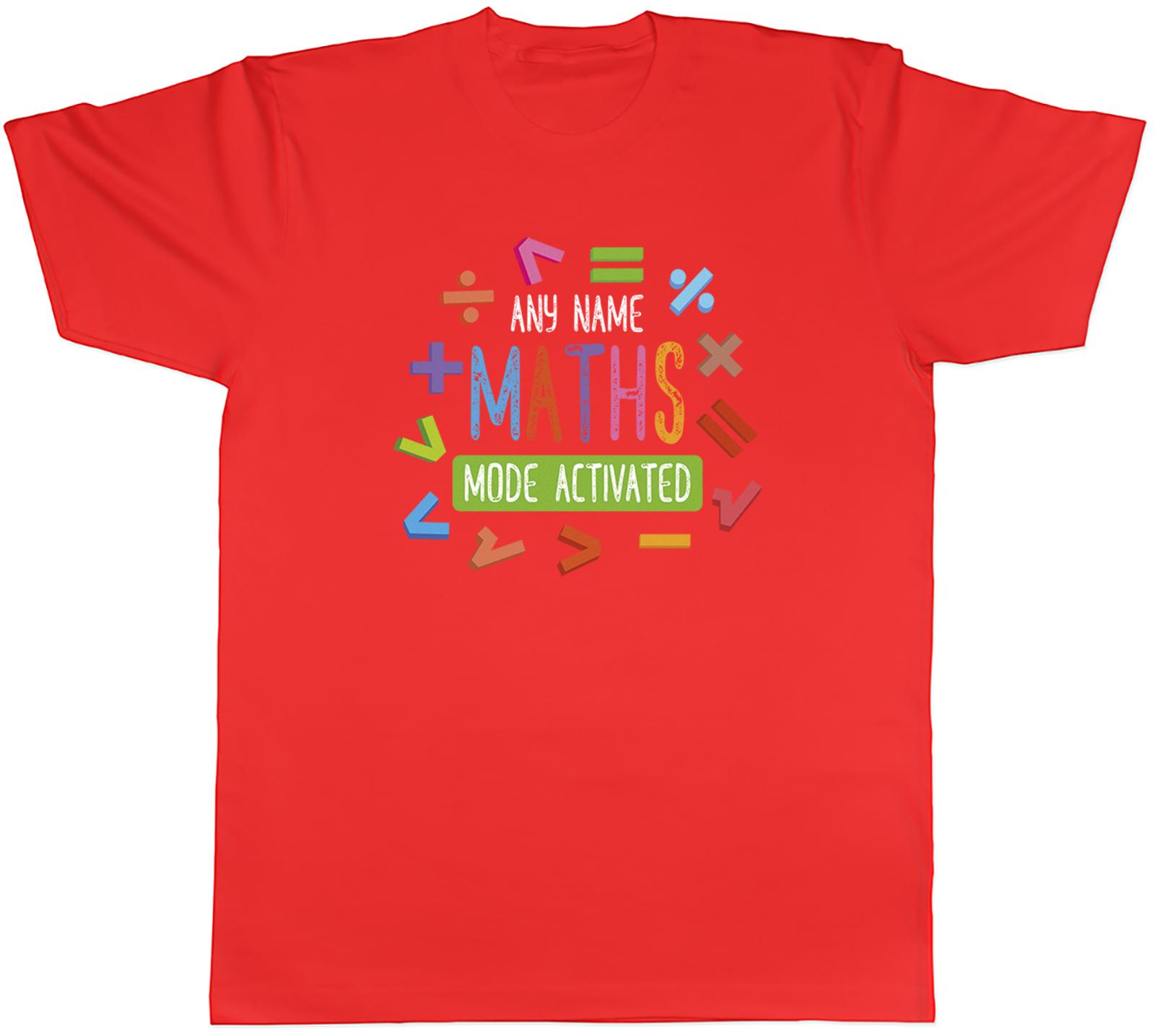 Personalised Number Day Maths Mode Activated Unisexs TShirt Tee Gift Top S