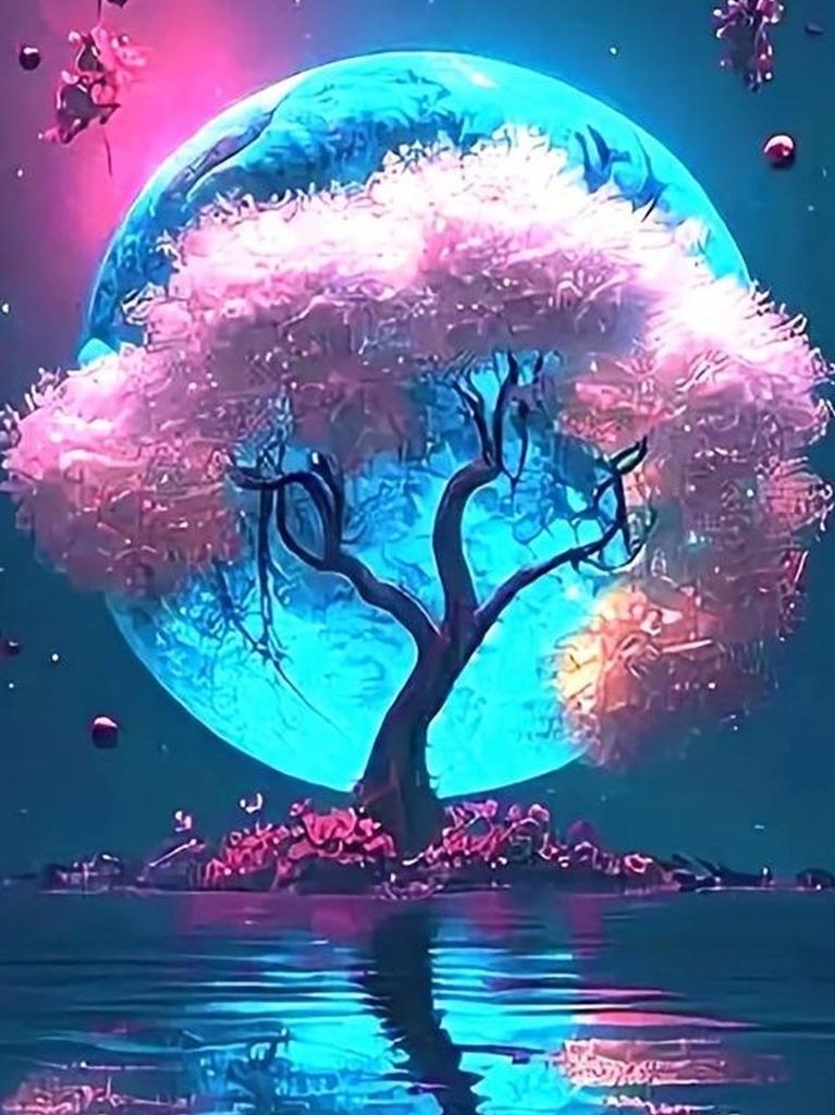 Diamond Painting 5D Full Diamond Painting DIY Square Diamond Round Diamond Home Landscape Moon Decoration Painting