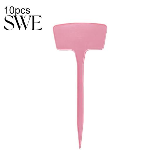 Plant Plaques 10Pcs/Set Labels Waterproof Insert Design Solid Color T-Shape Plastic Tags for Gardening