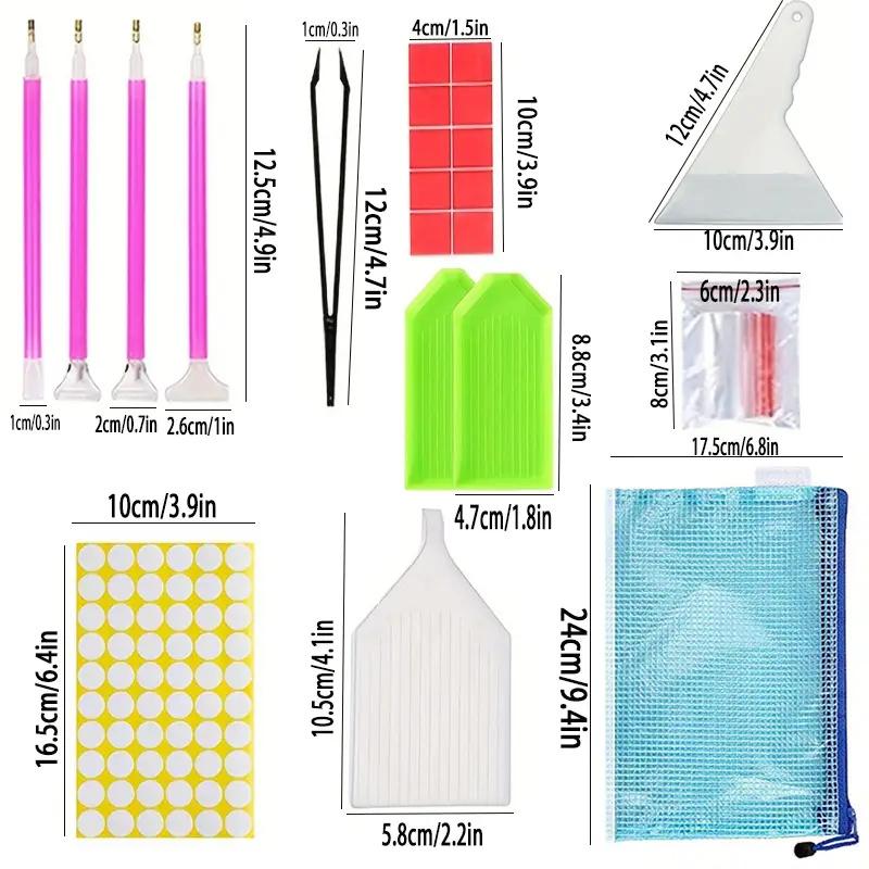5D Diamond Painting Tool Accessory Kit Drill Pen Clay Tray Diamond Embroidery DIY Diamond Mosaic Glue Pen Tweezer Kit