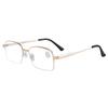 Men's High-End Semi-Rimmed Crystal Stone Sunglasses