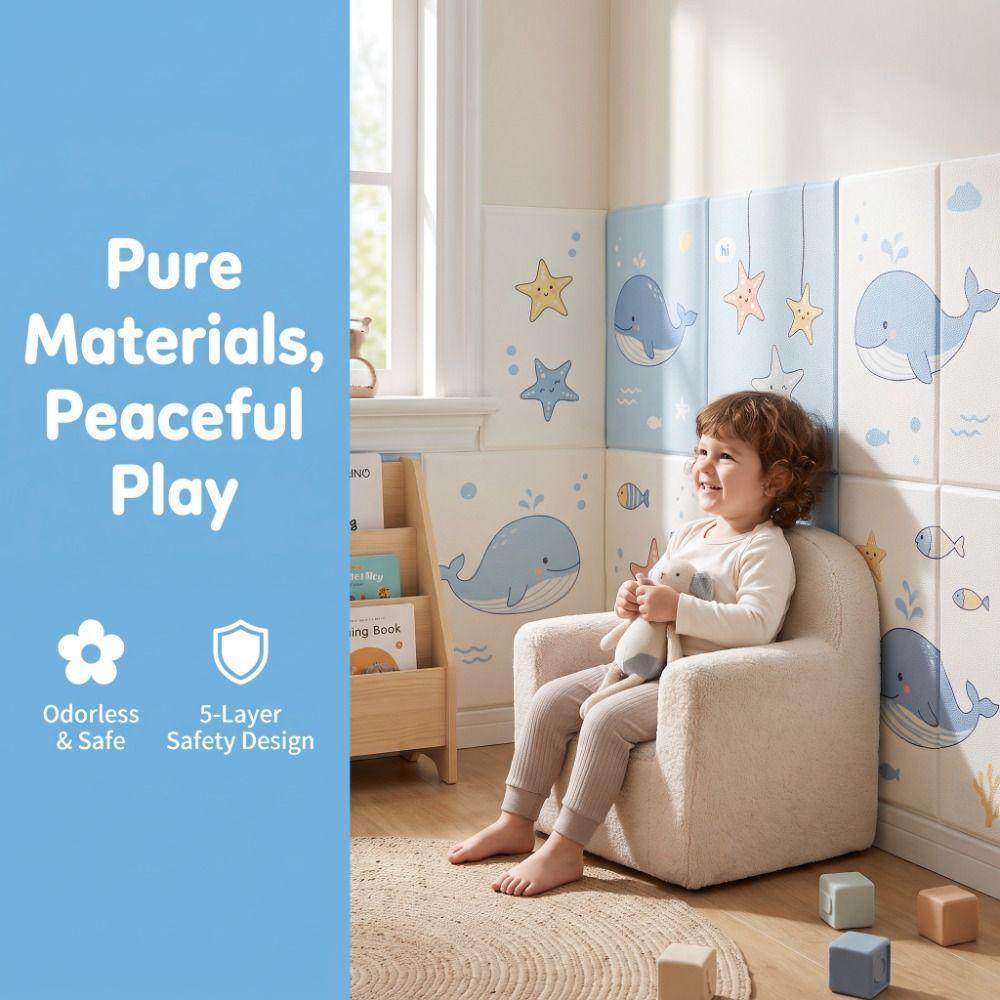 Self Adhesive Anti Collision Cushion Waterproof Foam Bumper Flexible Padded Wall Sticker  Bed Head