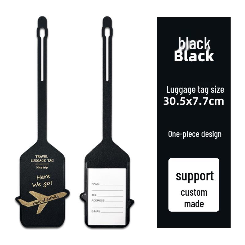 Popular Personalized PU Leather Airplane Luggage Tag and Boarding Pass Identifier