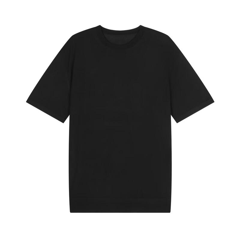 CROQUIS Men's 2024 Autumn Fitted Round Neck Short Sleeve Wool Sweater