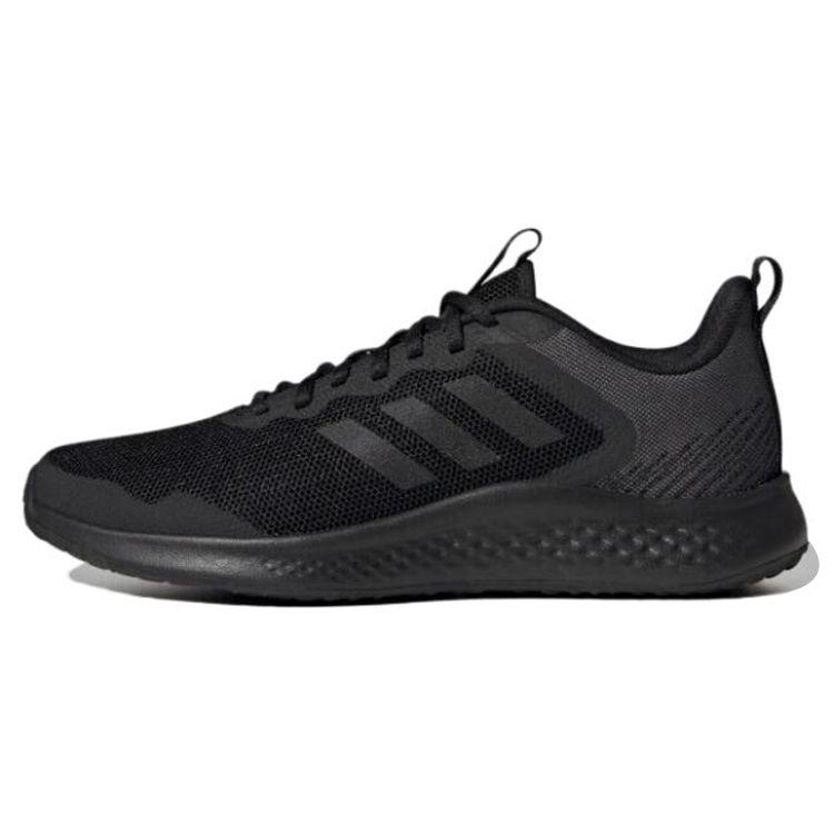 Adidas Fluidstreet Comfortable Versatile Fabric Mesh Cushioning Non-Slip Wear-Resistant Low-Top Casual Running Shoes Men Sneaker Black Gray IF8651