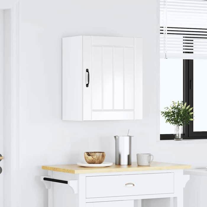 VidaXL Armoire murale de cuisine Lucca blanc brillant bois ingénierie 853801