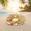 Natural Sunflower Leaf Straw Hat For Beach Vacation Summer Party With DIY Decoration Suitable For Men Women And Kids