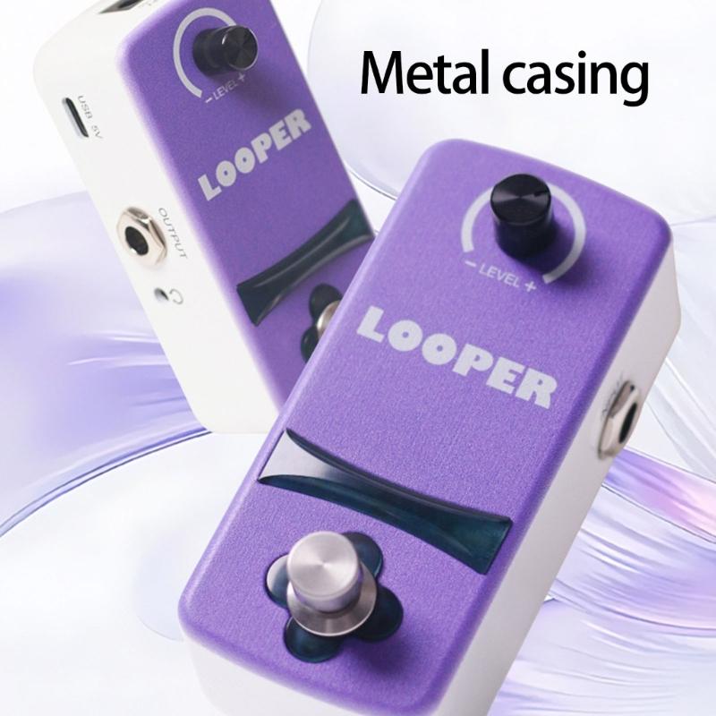 Portable Guitar Looper Pedal Touch Recording Zinc Alloy Body Suitable for Musicians Practice Performances and Creation