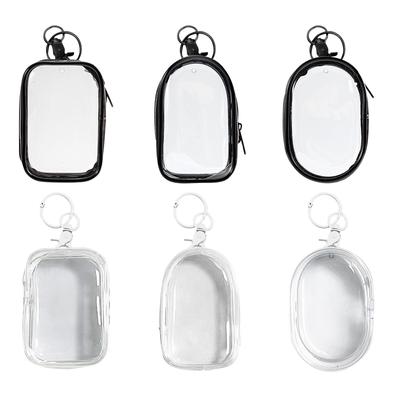 Transparent Doll Display Bag With Keychain, Portable Small Doll Storage Bag Hanging Storage Bag Zipper Closure,-proof Collectible Display Box