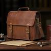 Handmade Leather Messenger Bag – Unisex Cross Body Satchel with Laptop Compartment & Adjustable Strap | Small Goat Leather Shoulder Bag