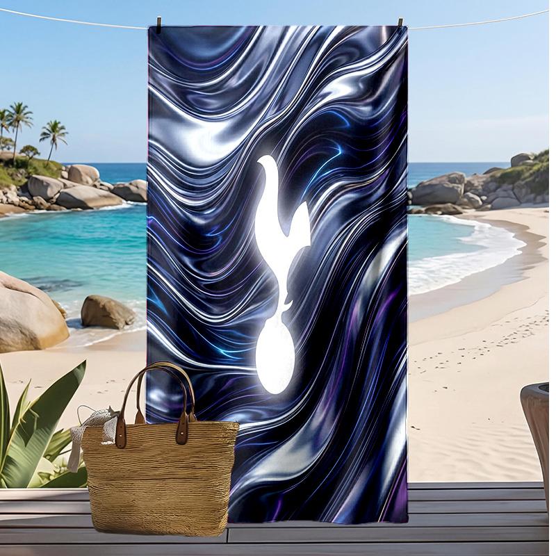 Tottenham Hotspur Printed Beach Towel Quick Dry Soft TowelPortable Large Rectangular Beach Blanket for Travel Swimming Pool
