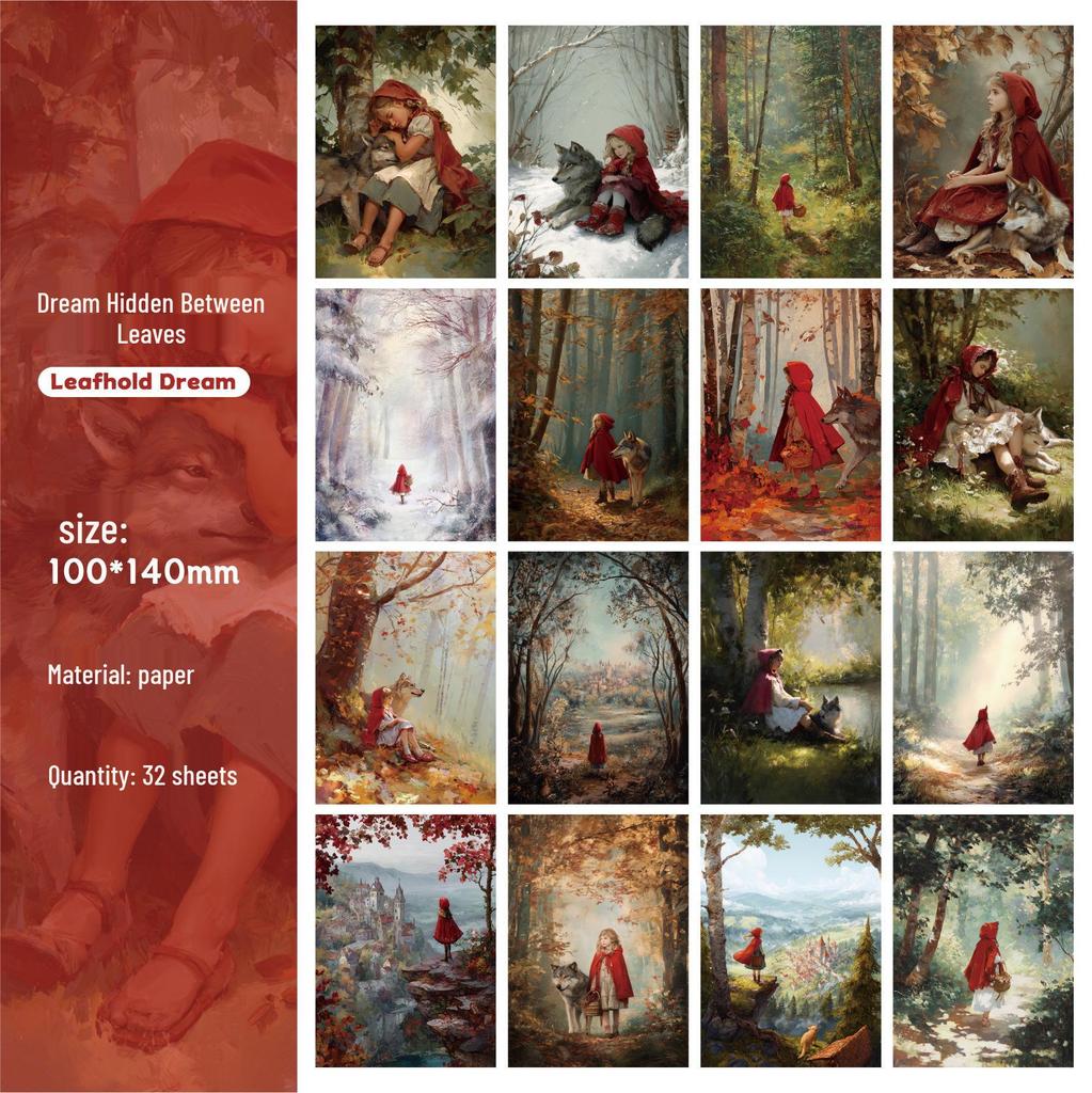 Elegantly Curated Retro Fairytale Character Stickers - High-End PET Journal Series
