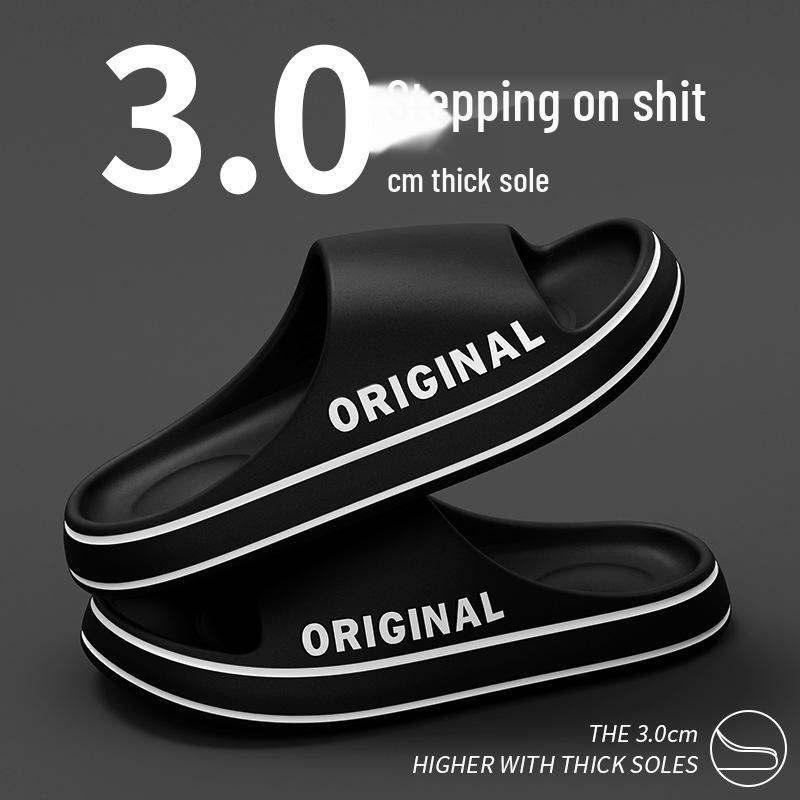 

Мужские летние нескользящие удобные шлепанцы на толстой подошве 44-45 (fits 43-44) чёрный