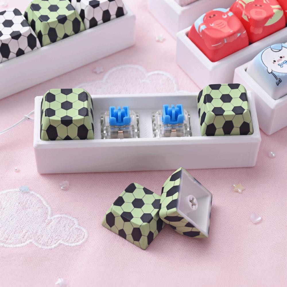 4 Keys Mechanical Keyboard Keycaps Keyring Finger Button Press Toy Keychain  Gift for Children