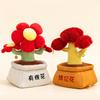 Creative Flower Wealth Tree Pottery Design Plush Toy For Office Desk Decor And Gift