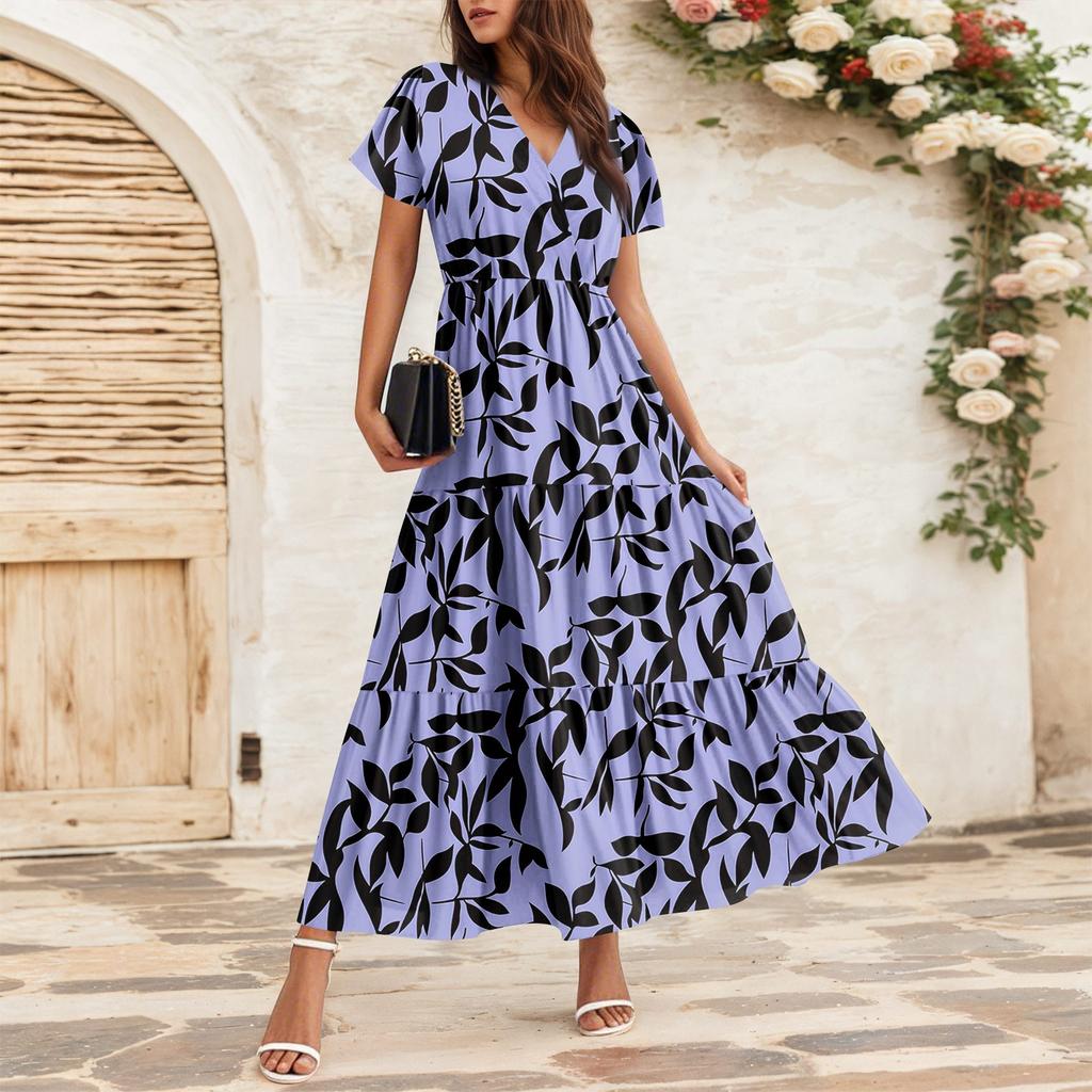 Women's Flowy Dresses Women's Summer Dresses Casual Short Sleeve Maxi Dresses Formal Maxi Dresses