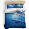 Animal Green Fish Duvet Cover Bed Bedding Set For Double Home Textile Quilt Cover Pillowcases Bedroom Bedding Set (No Sheet)