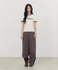 Tonilolenseu [W] Symbol Logo Applique Ringer T-Shirt Cream