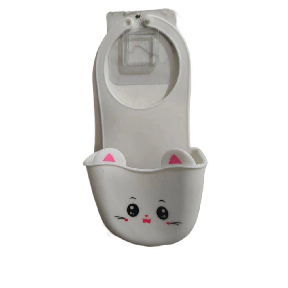 Narzędzia Kuchenne Uchwyt na Gąbkę do Kranu Koszyk Wiszący na Naczynia Kot Kreskówka Stojak do Przechowywania i Suszenia