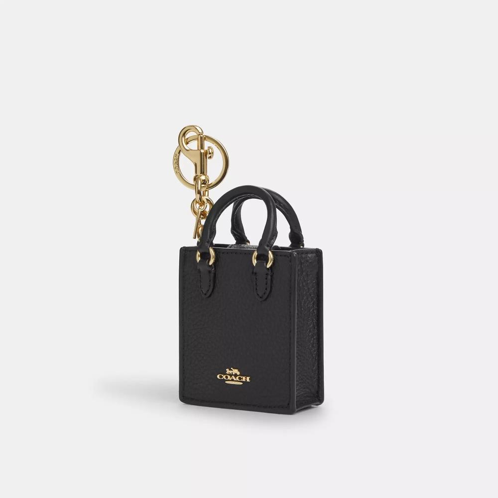 

Coach North South Mini Tote Bag Charm gold black