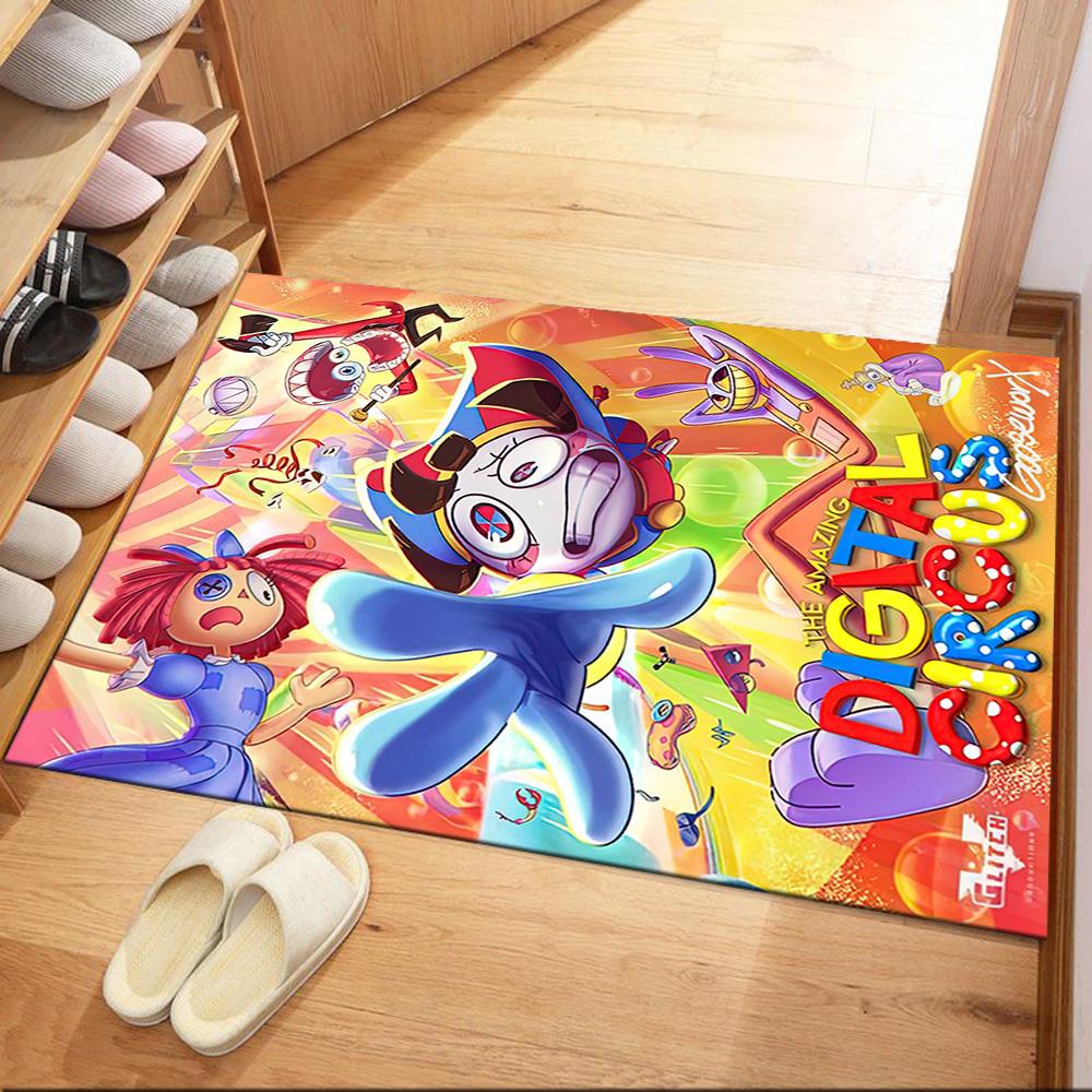 Amazing Digital Circus Square Rugs Are a Great Choice for Living Rooms, Bedrooms, Home Décor, and As Gifts.