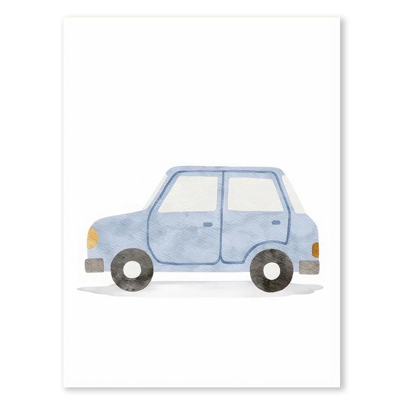 Alphabet Taxi Fire Truck Bus Wall Art Posters Prints Picture Nordic Kids Room Cartoon Cars Canvas Painting Nursery Bedroom Decor