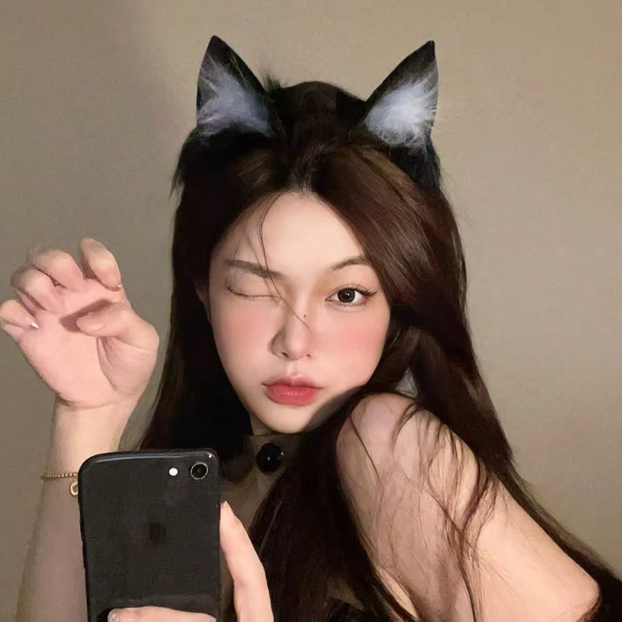 Halloween/Christmas Cat Ear Headband, Costume Accessory, Hair Hoop Hairband For Women