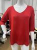 Women's Solid Color Slimming V-Neck Knit Sweaters - European & American Style, Three-Quarter Sleeves
