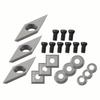 Carbide Cutters Inserts Set for Lathe Turning Tools 4 Types of Cutting Tools for Precision Machining and Rough Work
