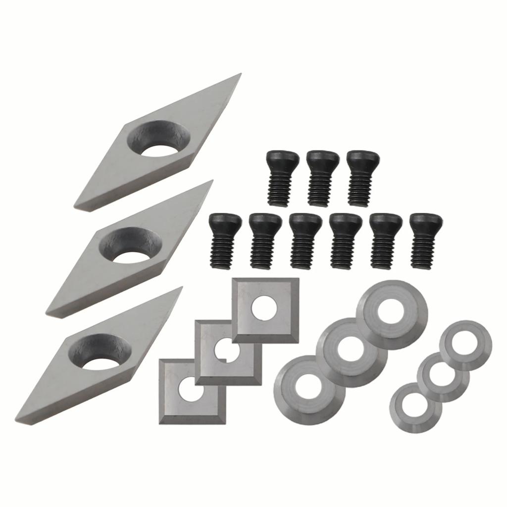 Carbide Cutters Inserts Set for Lathe Turning Tools 4 Types of Cutting Tools for Precision Machining and Rough Work