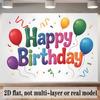 Birthday Theme Party Banner, Colorful Photo Backdrop Wall Decor