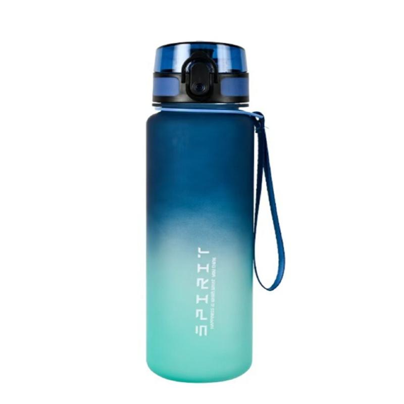 500ML Gradient Fitness Water Bottle with Time Marker Leak-Proof Durable for Cycling & Running Outdoor Sports