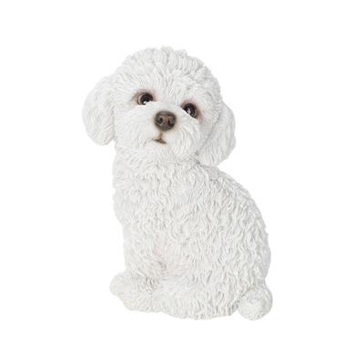 Ubia Spielpudel, Shiro (Klein), Rückblick, 10 x 8 x 14 cm, Puppe, Figur, Tier, Gartendekoration, Hund, H24092