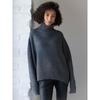 **Women's Thickened Knit Top Autumn Winter Loose Turtleneck Sweater Oversized High Neck Jumper**