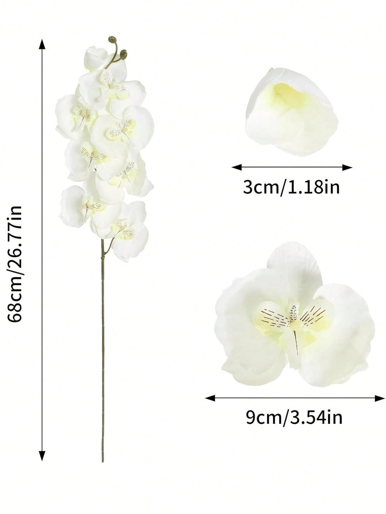 

1/3PCS Artificial Butterfly Orchid Flowers Silk Faux Plants for Wedding Bouquet DIY Wreath Materials Home Garden Vase Decor 1pc белый