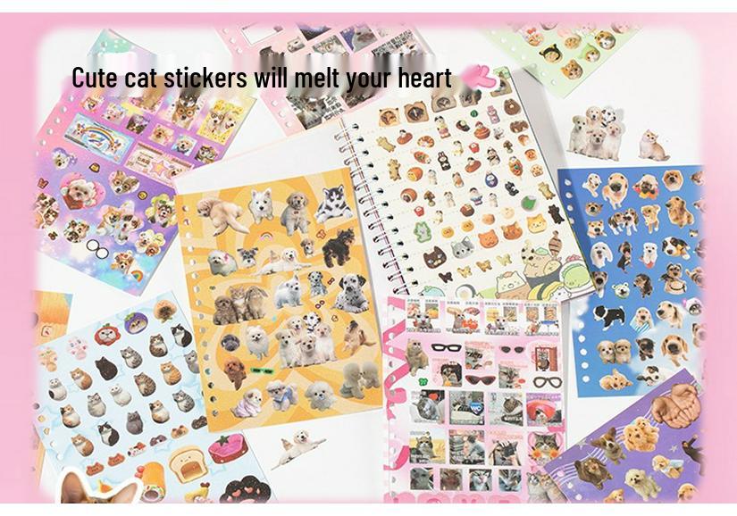 Yu Xian Cute Pet Battle Screen Protector & Journal Decor Sticker Book